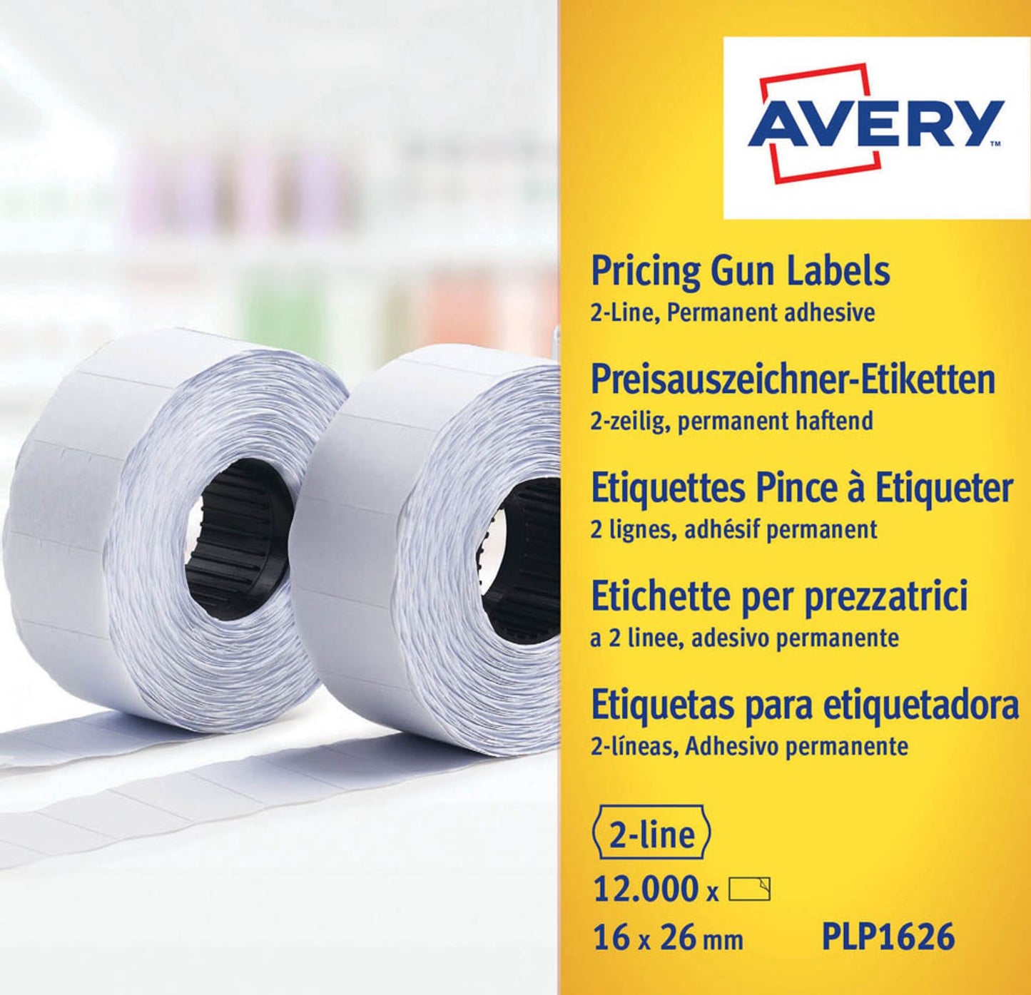 AVERY Zweckform Preisetiketten weiß permanent 26,0 x mm, 1 Rollen