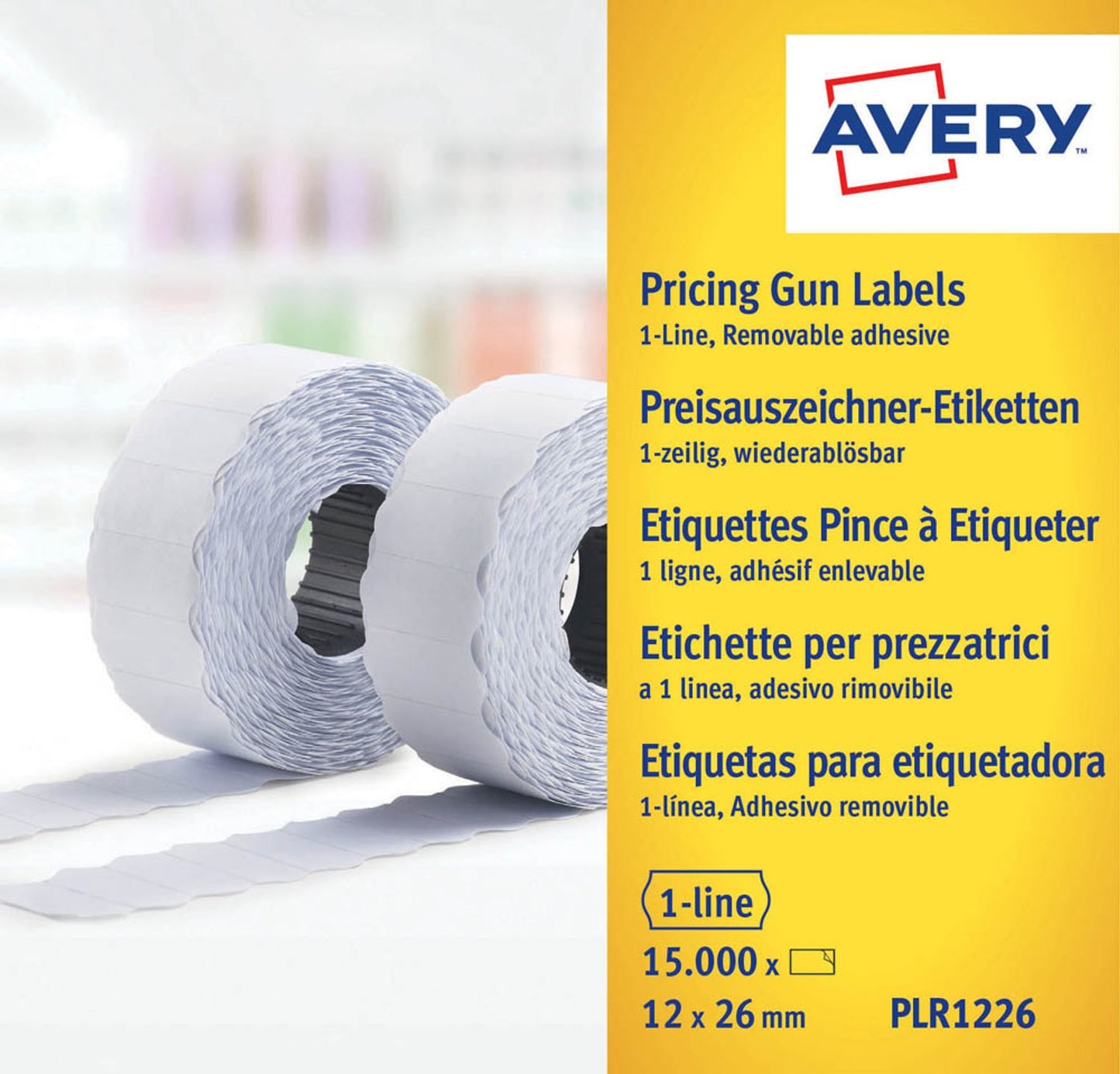 AVERY Zweckform Preisetiketten weiß permanent 26,0 x mm, 10 Rollen