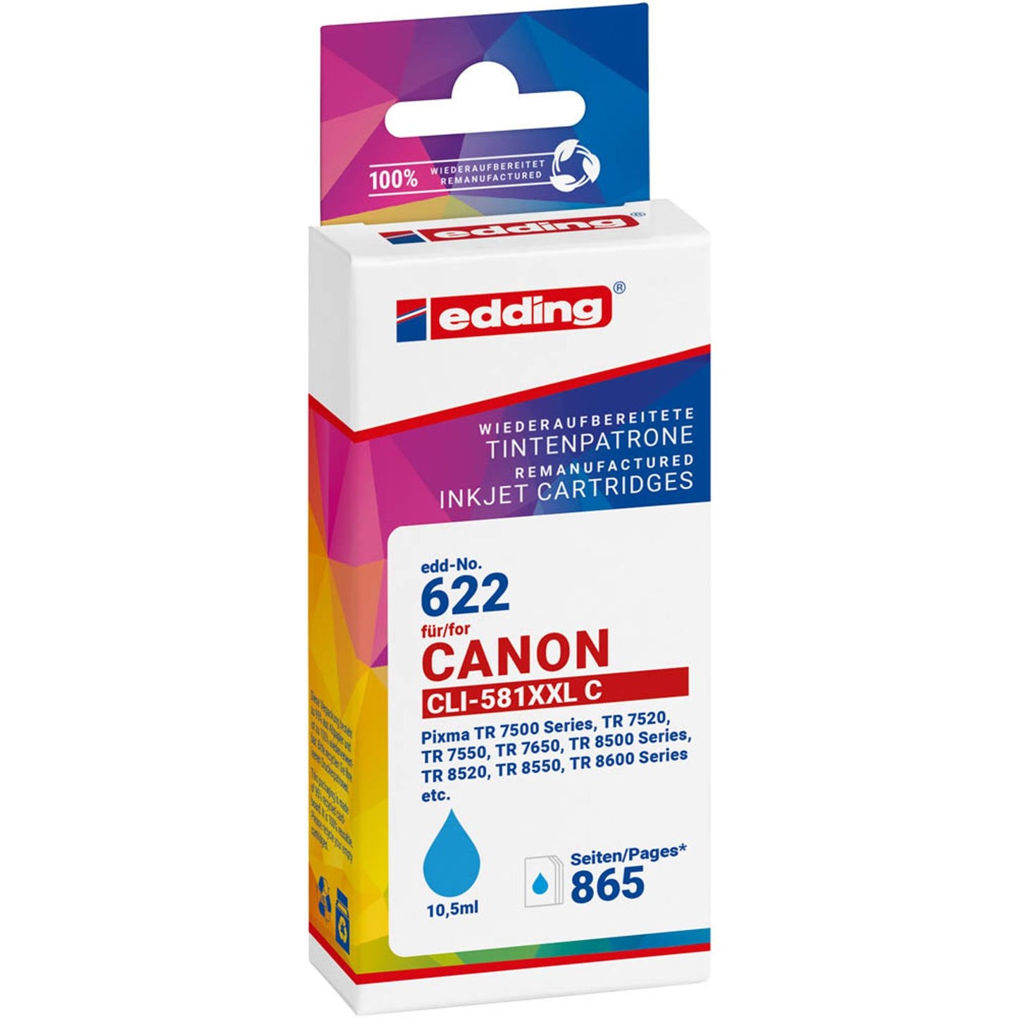 edding EDD-622 cyan Druckerpatrone kompatibel zu Canon CLI-581XXL C | 18-622