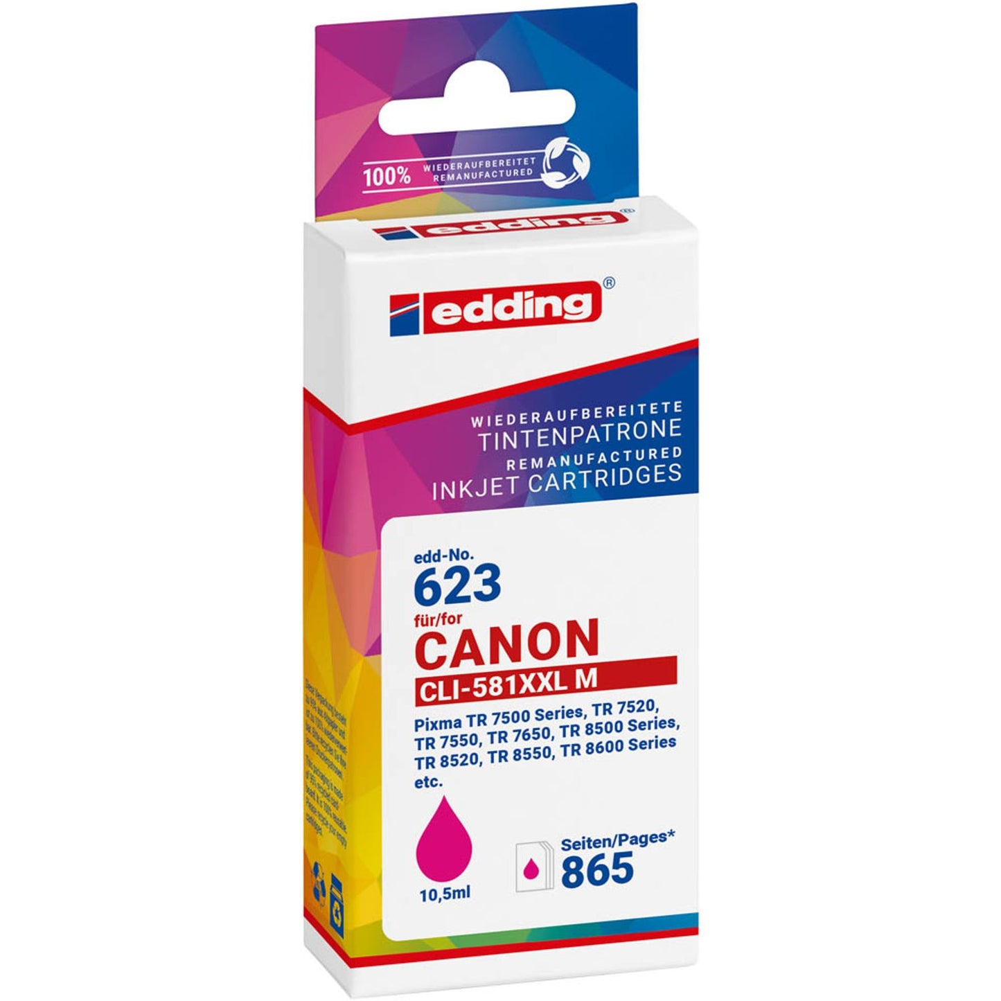 edding EDD-623 magenta Druckerpatrone kompatibel zu Canon CLI-581XXL M | 18-623