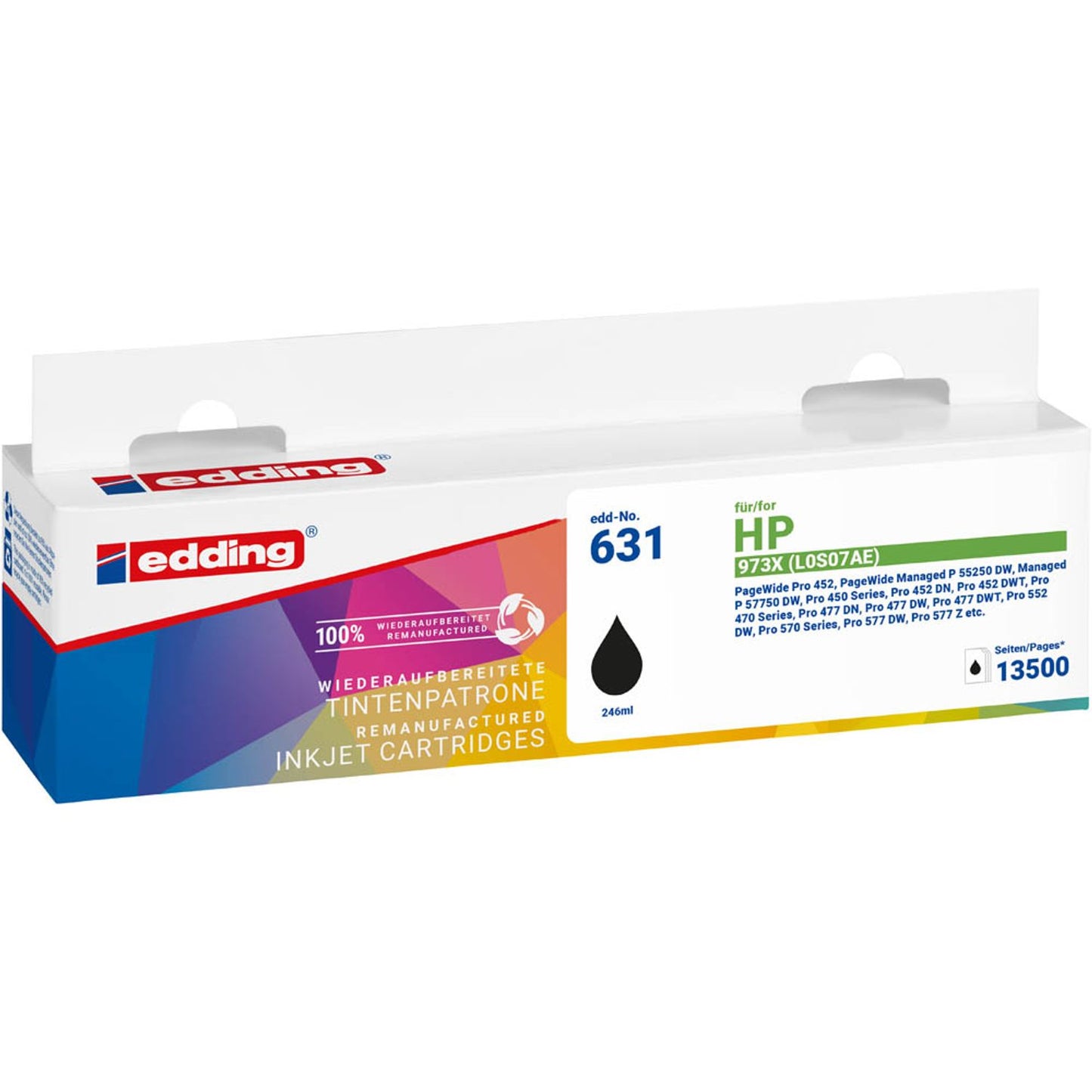 edding EDD-631 schwarz Druckerpatrone kompatibel zu HP 973X (L0S07AE) | 18-631