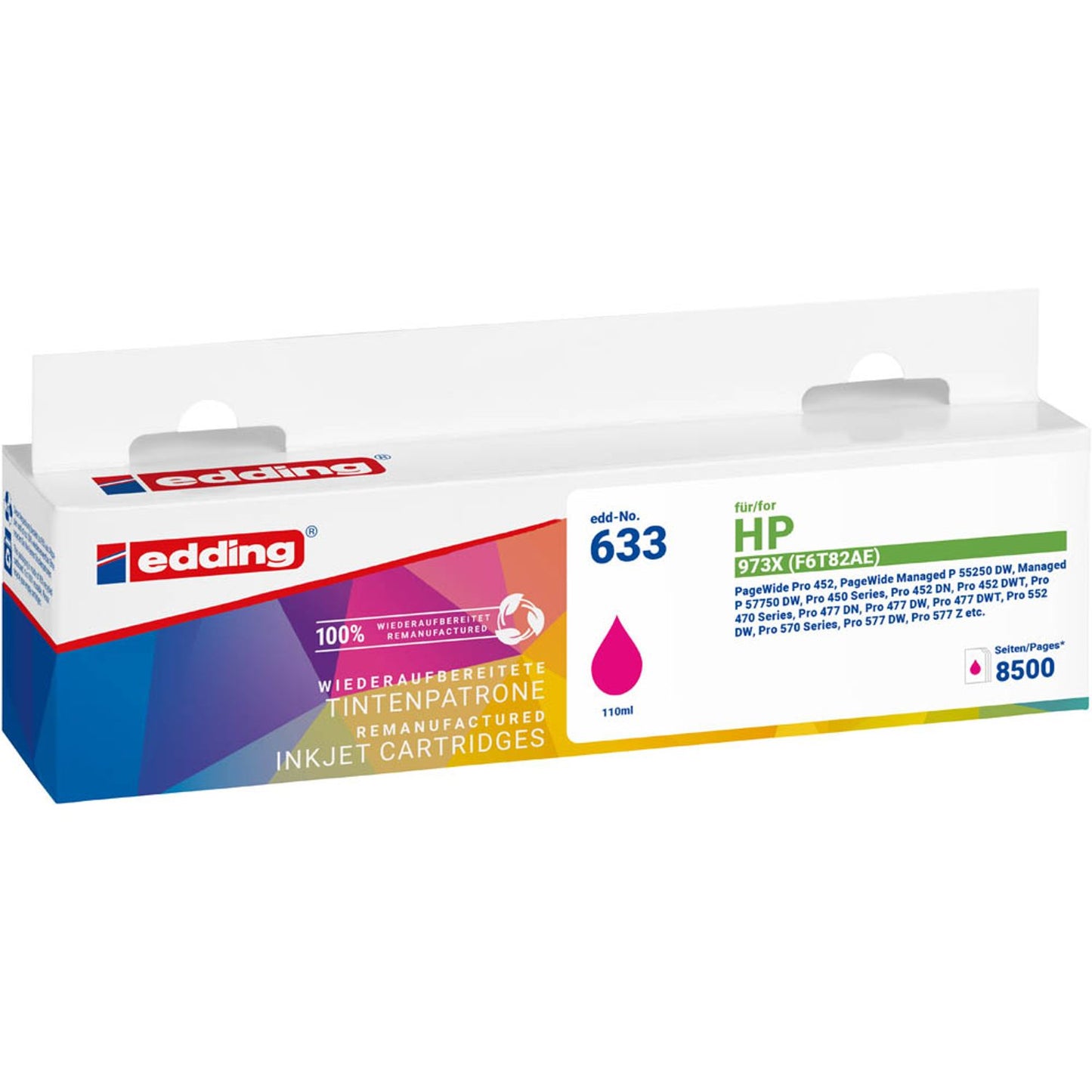 edding EDD-633 magenta Druckerpatrone kompatibel zu HP 973X (F6T82AE) | 18-633