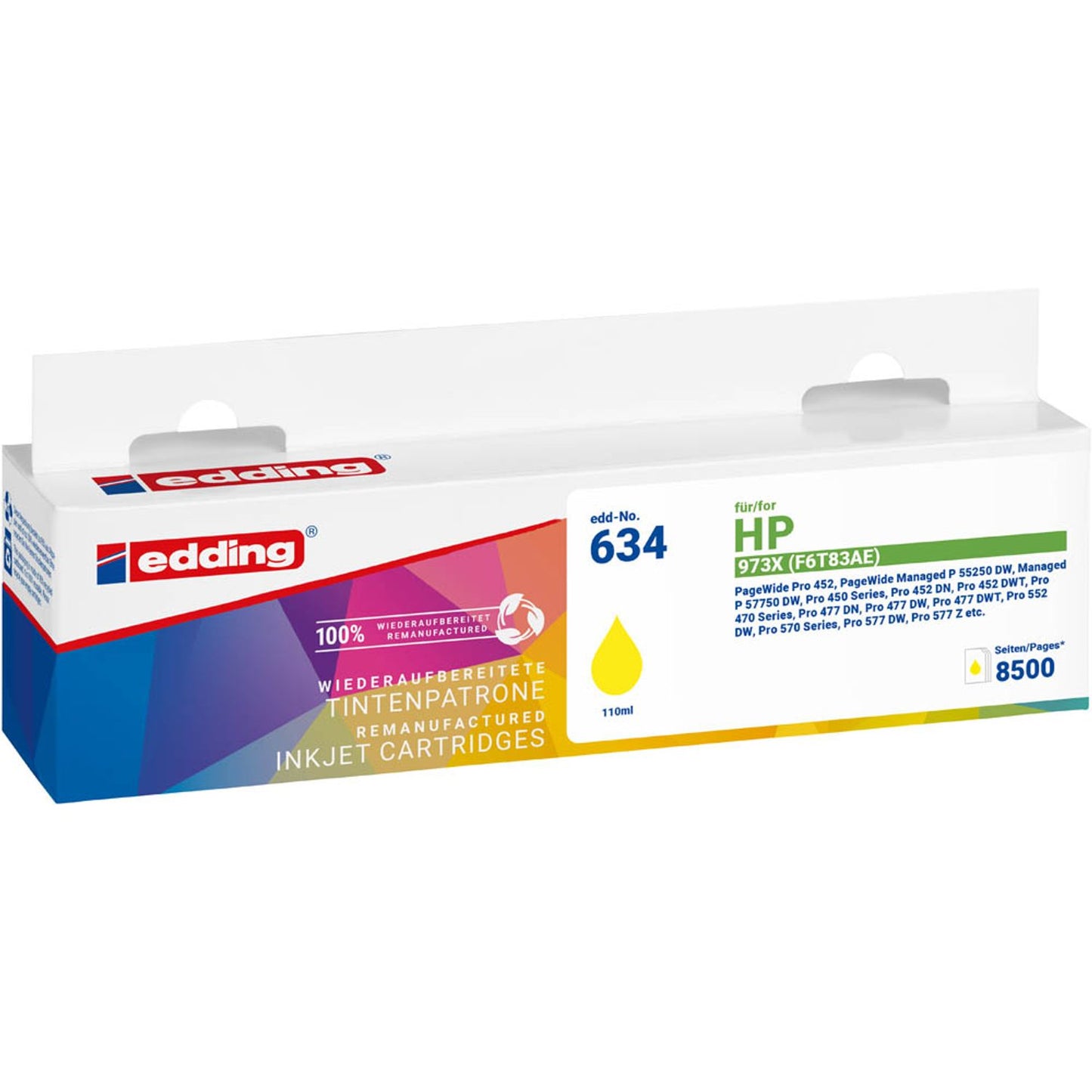 edding EDD-634 gelb Druckerpatrone kompatibel zu HP 973X (F6T83AE) | 18-634