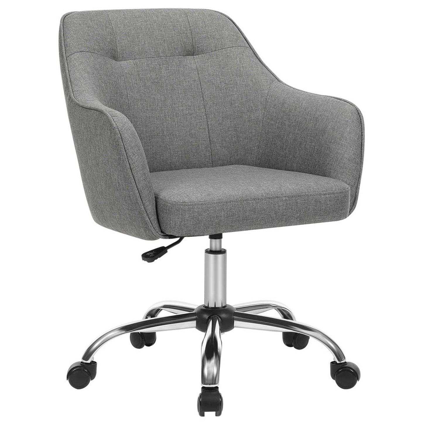 SONGMICS Bürostuhl, Stoff grau, Gestell silber | OBG019G01V1