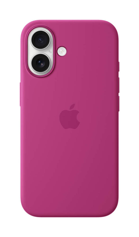 Apple Silikon Case Handy-Cover für Apple iPhone 16, fuchsia