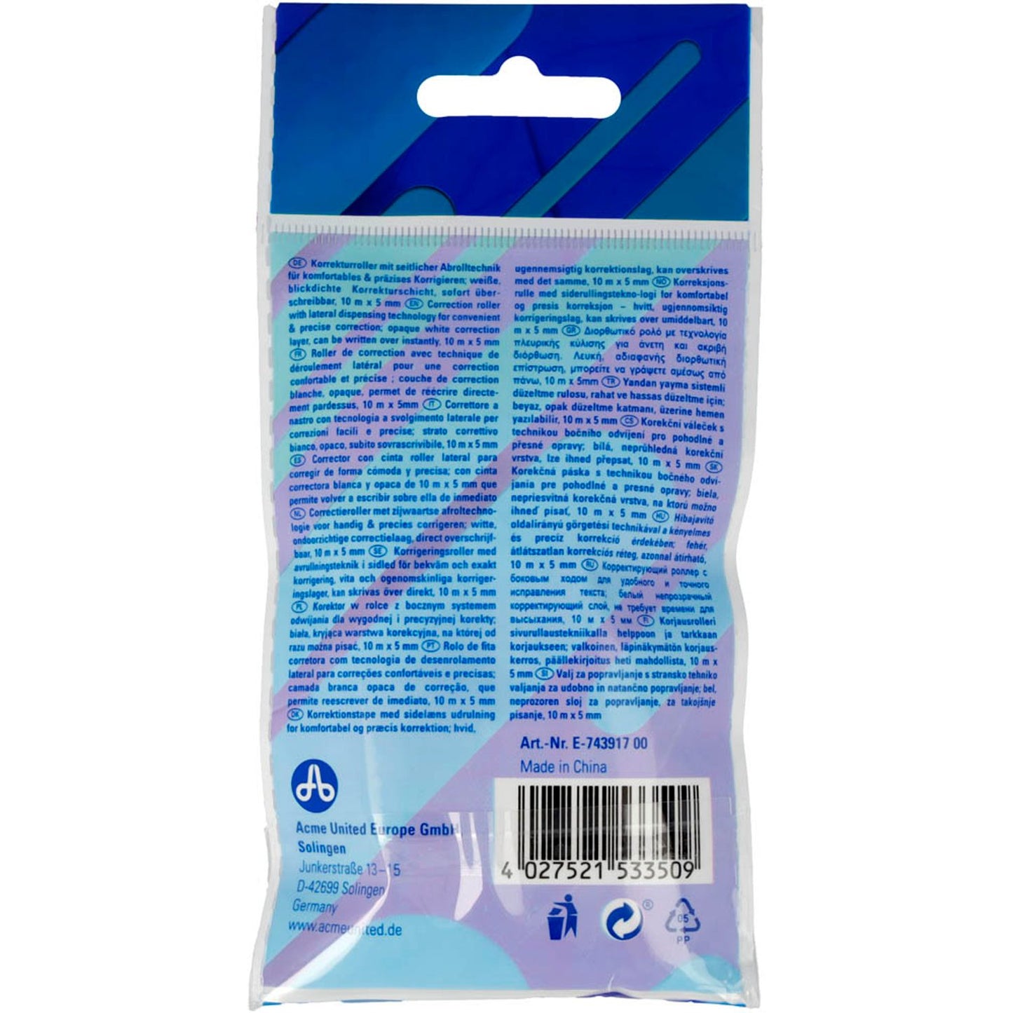 WESTCOTT Korrekturroller Sideway 5,0 mm | E-743917 00