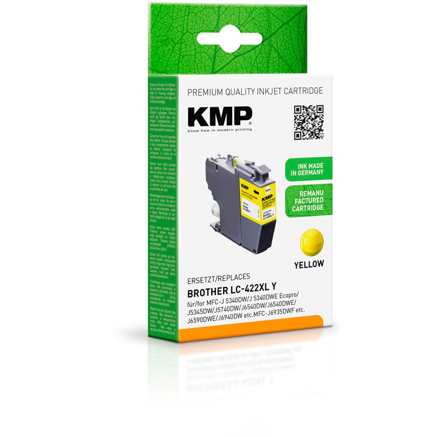 KMP gelb Druckerpatrone kompatibel zu brother LC-422XLY | 1552,4009