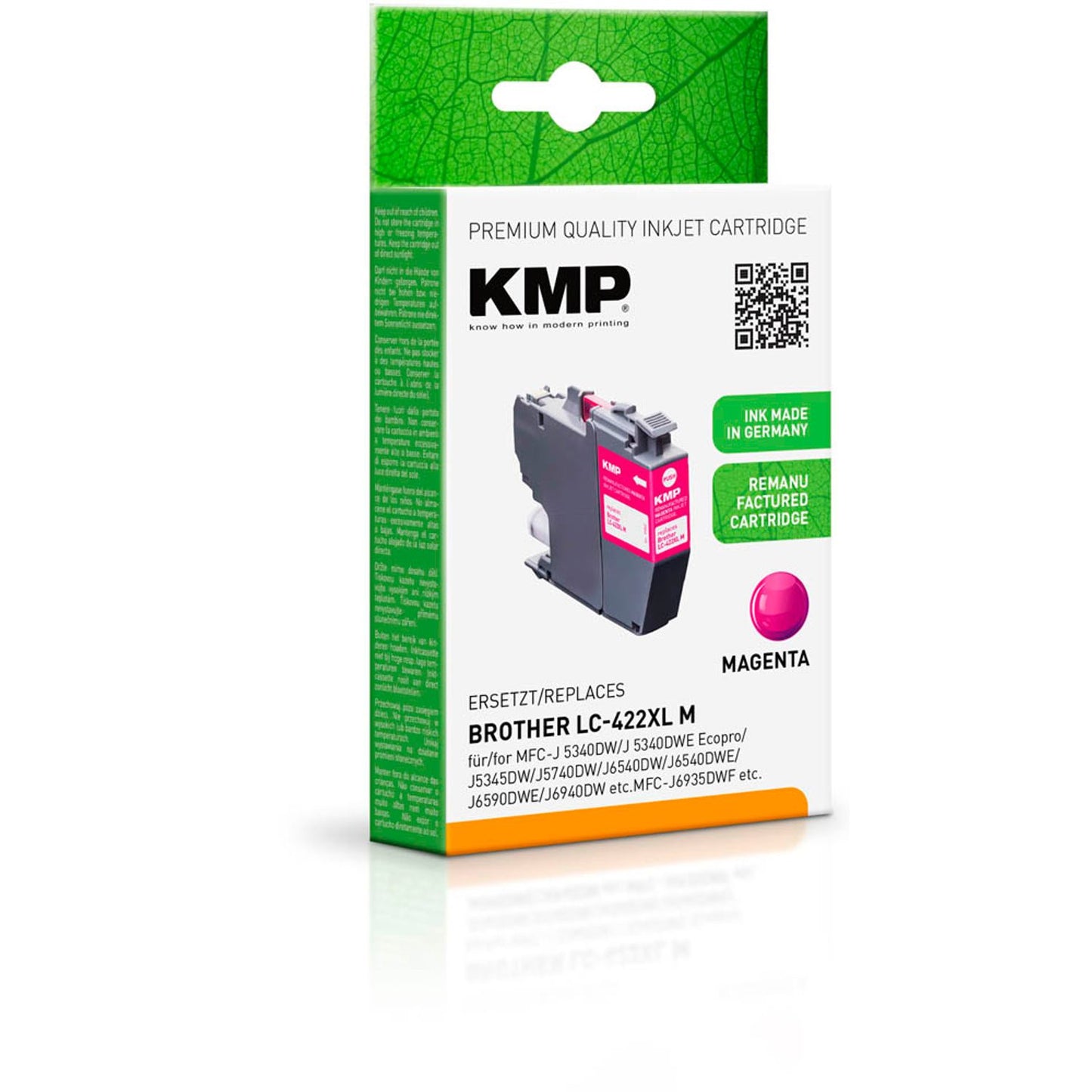 KMP magenta Druckerpatrone kompatibel zu brother LC-422XLM | 1552,4006