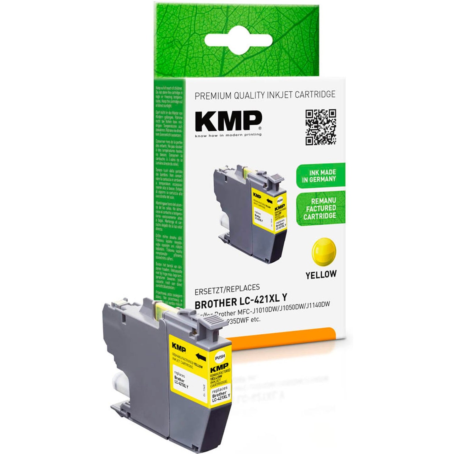 KMP gelb Druckerpatrone kompatibel zu brother LC-421XLY | 1548,4009