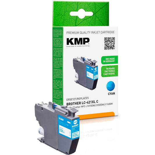 KMP cyan Druckerpatrone kompatibel zu brother LC-421XLC | 1548,4003
