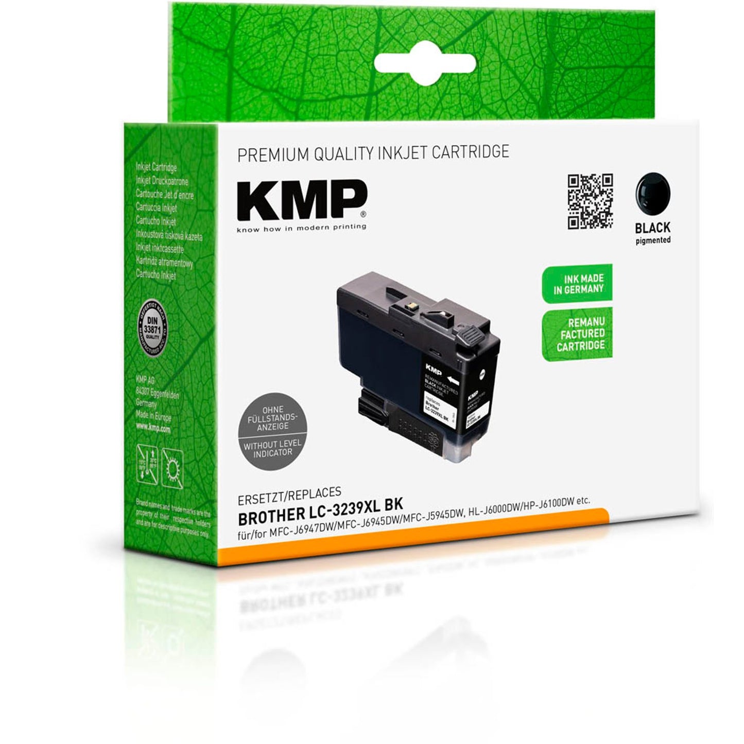 KMP schwarz Druckerpatrone kompatibel zu brother LC-3239XLBK | 1543,4001