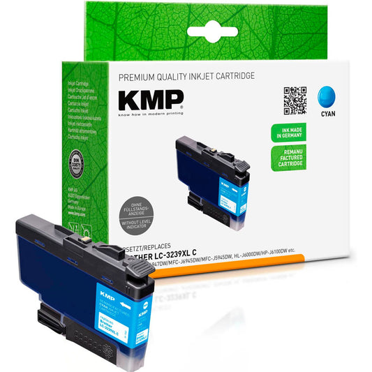 KMP cyan Druckerpatrone kompatibel zu brother LC-3239XLC | 1543,4003