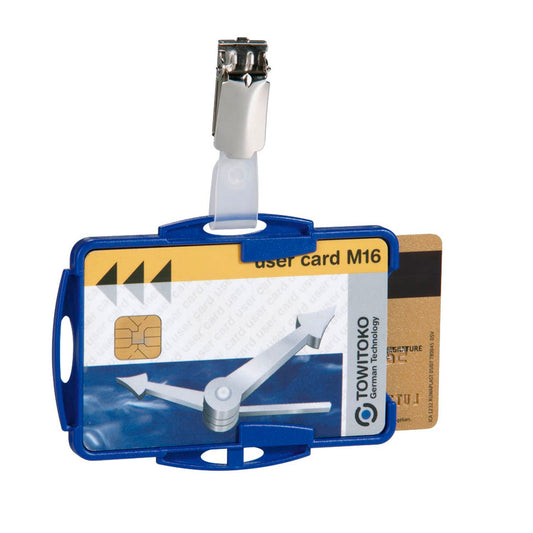 DURABLE Ausweishalter für 2 Karten blau | 821806 | 1 Pack = 25 St.
