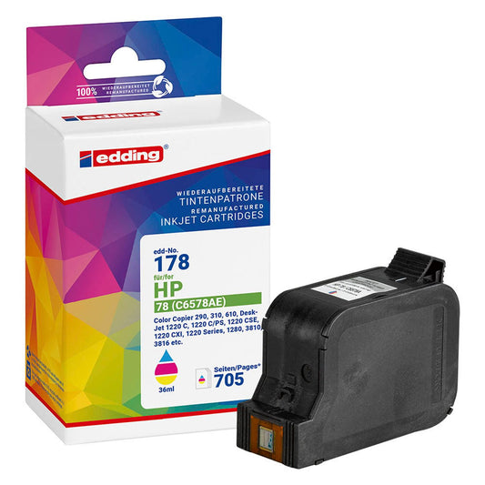 edding EDD-178 color Druckerpatrone kompatibel zu HP 78 (C6578A) | 18-178