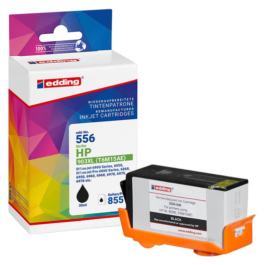 edding EDD-556 schwarz Druckerpatrone kompatibel zu HP 903XL (T6M15AE) | 18-556