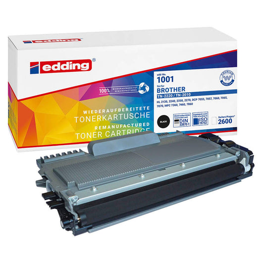 edding EDD-1001 schwarz Toner kompatibel zu brother TN-2220 | 18-1001