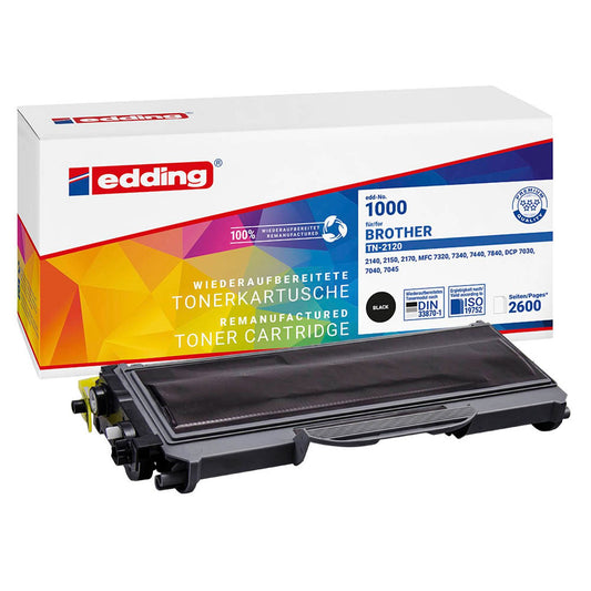 edding EDD-1000 schwarz Toner kompatibel zu brother TN-2120 | 18-1000