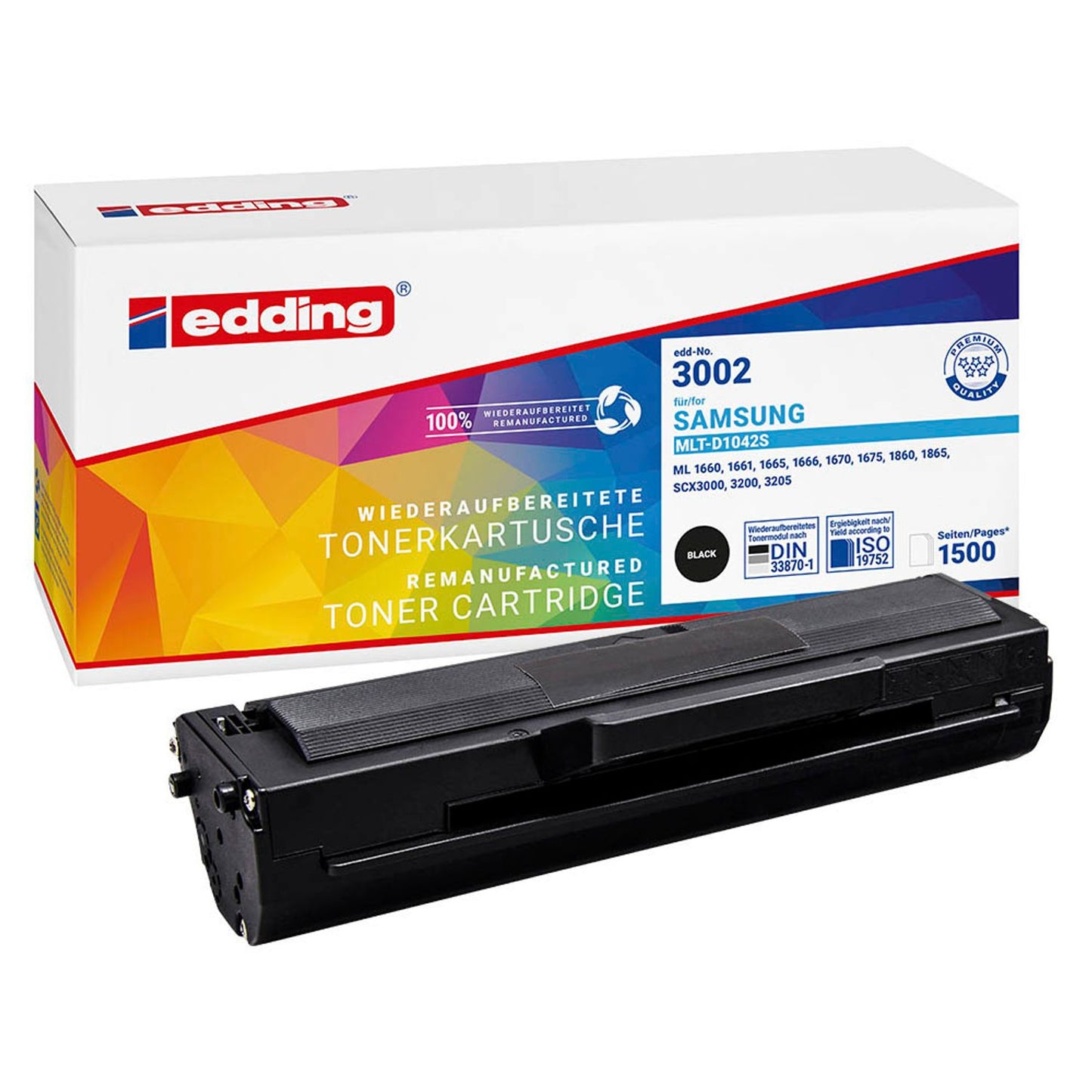 edding schwarz Toner kompatibel zu SAMSUNG MLT-D1042S (SU737A) | 18-3002