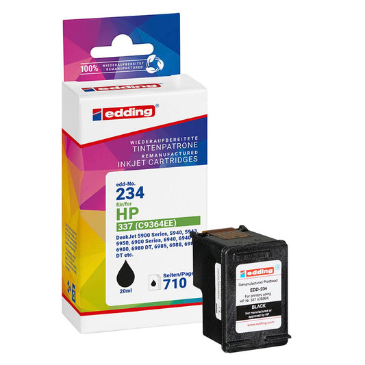 edding EDD-234 schwarz Druckerpatrone kompatibel zu HP 337 (CH9364EE) | 18-234