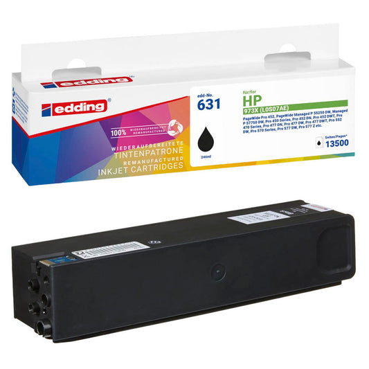 edding EDD-631 schwarz Druckerpatrone kompatibel zu HP 973X (L0S07AE) | 18-631