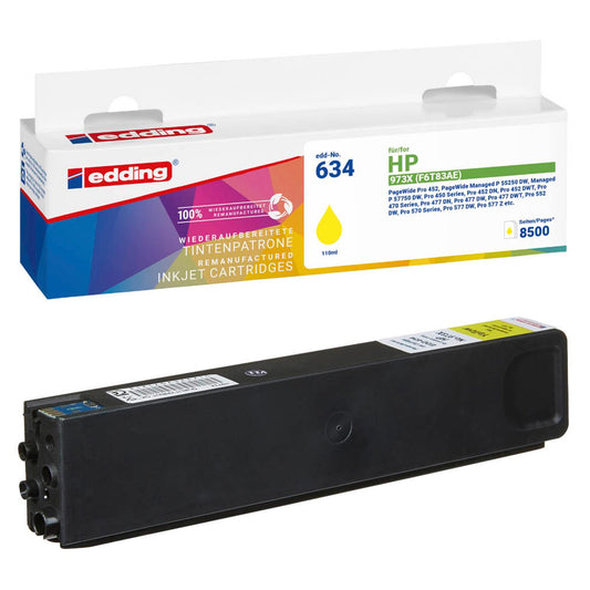 edding EDD-634 gelb Druckerpatrone kompatibel zu HP 973X (F6T83AE) | 18-634