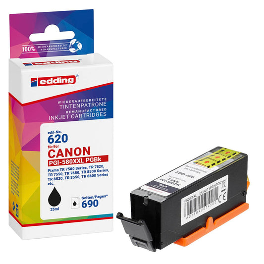 edding EDD-620 schwarz Druckerpatrone kompatibel zu Canon PGI-580XXL BK | 18-620