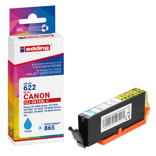 edding EDD-622 cyan Druckerpatrone kompatibel zu Canon CLI-581XXL C | 18-622