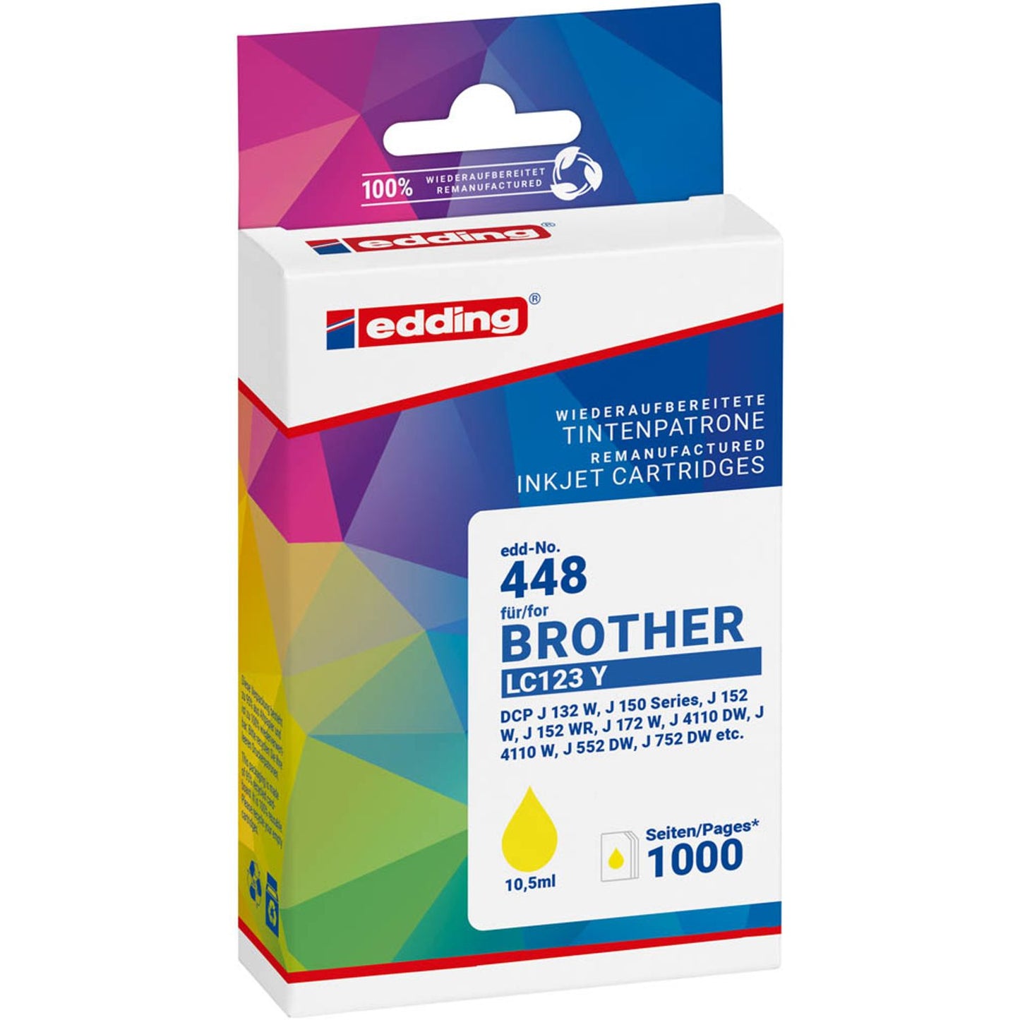 edding EDD-448 gelb Druckerpatrone kompatibel zu brother LC-123Y | 18-448/18-448-01