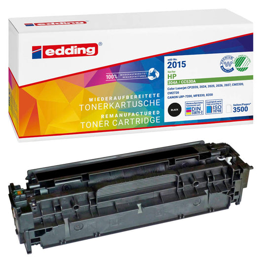 edding EDD-2015 schwarz Toner kompatibel zu HP 304A (CC530A) | 18-2015