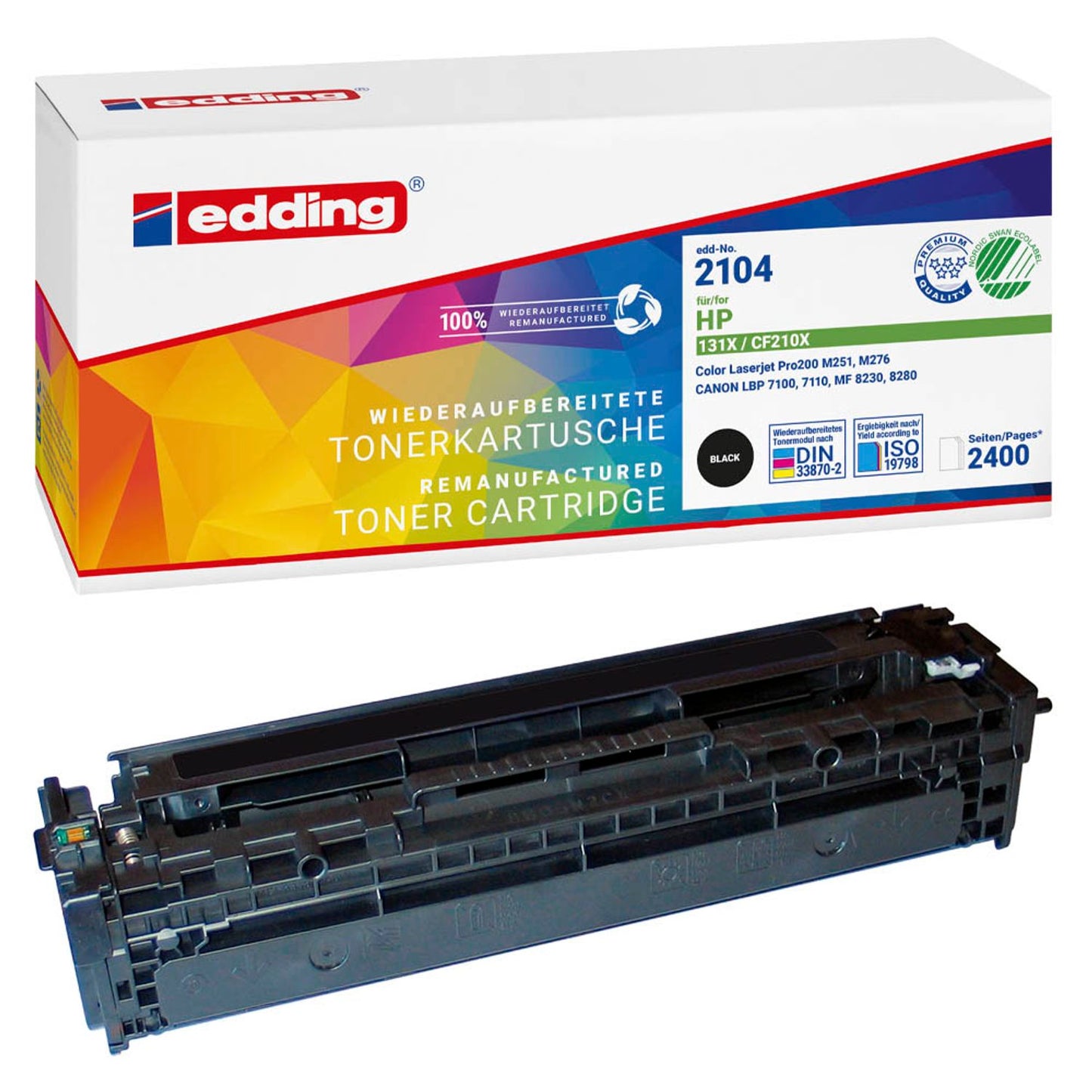 edding EDD-2104 schwarz Toner kompatibel zu HP 131X (CF210X) | 18-2104