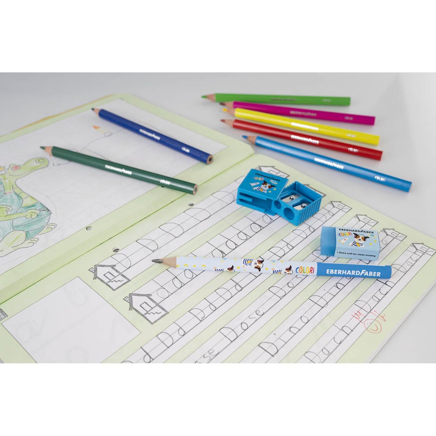 EBERHARD FABER Colori Bleistifte B blau/weiß/pink | 510555 | 1 Pack = 50 St.