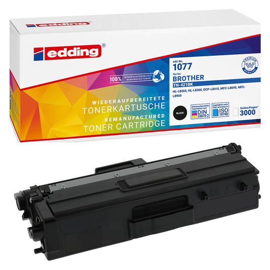edding EDD-1077 schwarz Toner kompatibel zu brother TN-421BK | 18-1077
