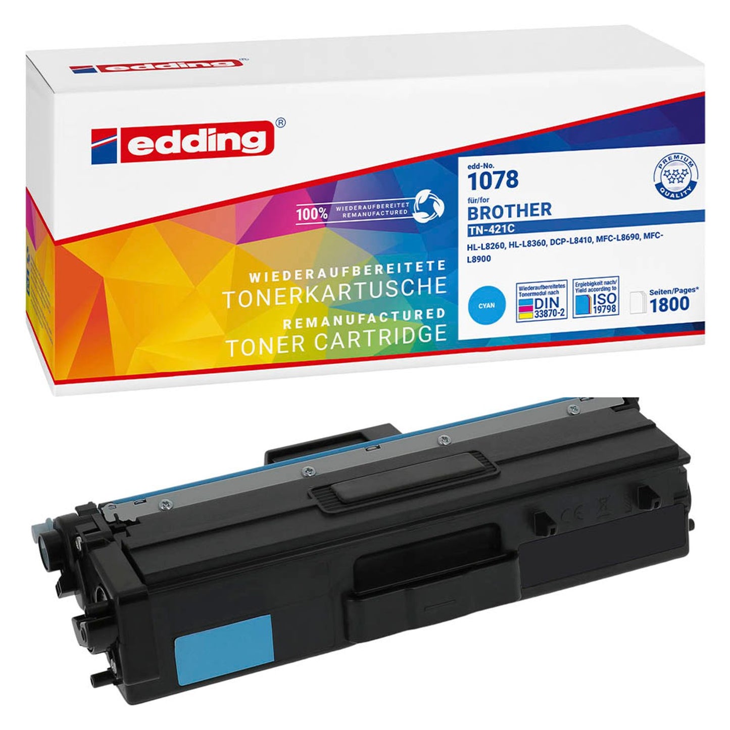 edding EDD-1078 cyan Toner kompatibel zu brother TN-421C | 18-1078