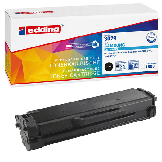 edding EDD-3029 schwarz Toner kompatibel zu SAMSUNG MLT-D101S (SU696A) | 18-3029