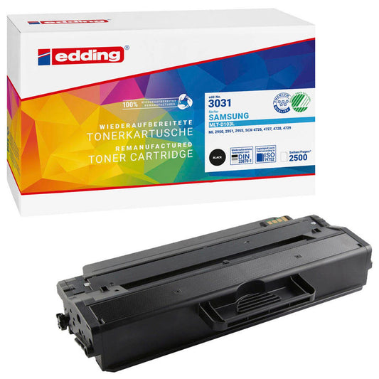 edding EDD-3031 schwarz Toner kompatibel zu SAMSUNG MLT-D103L (SU716A) | 18-3031