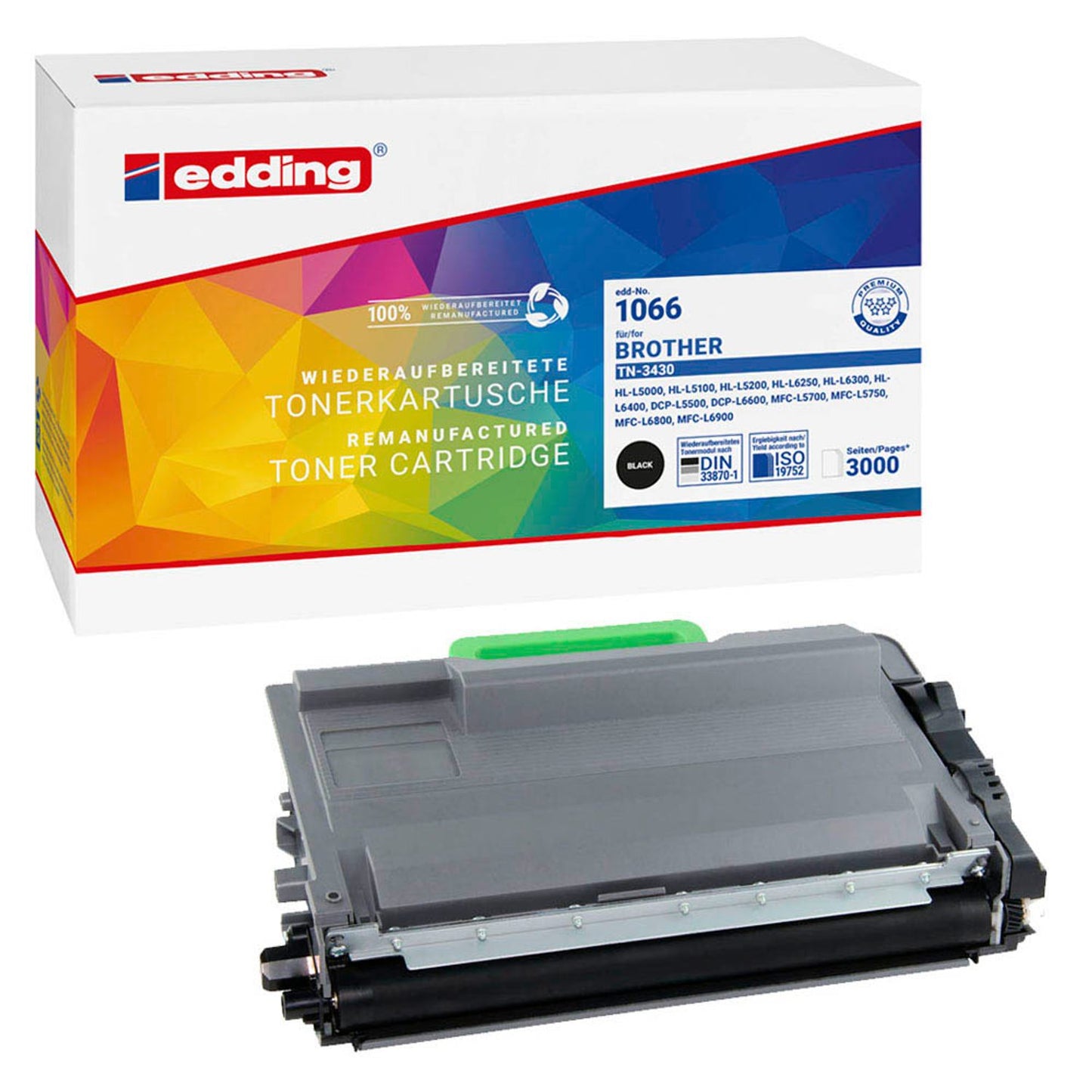 edding EDD-1066 schwarz Toner kompatibel zu brother TN-3430 | 18-1066