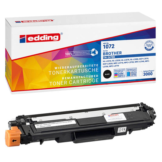 edding EDD-1072 schwarz Toner kompatibel zu brother TN-247BK | 18-1072