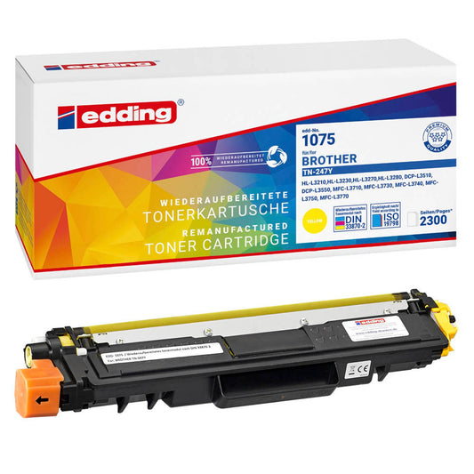 edding EDD-1075 gelb Toner kompatibel zu brother TN-247Y | 18-1075