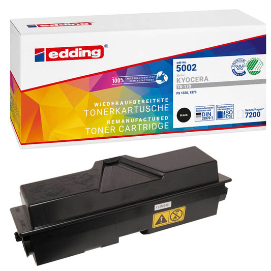 edding EDD-5002 schwarz Toner kompatibel zu KYOCERA TK-170 | 18-5002