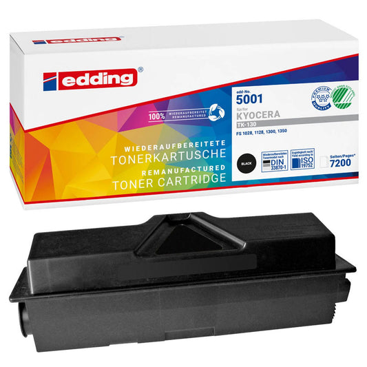 edding EDD-5001 schwarz Toner kompatibel zu KYOCERA TK-130 | 18-5001