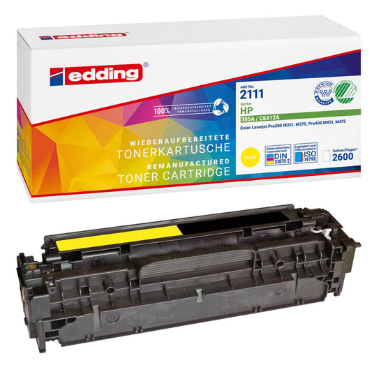 edding EDD-2111 gelb Toner kompatibel zu HP 305A (CE412A) | 18-2111