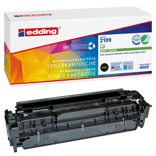 edding EDD-2109 schwarz Toner kompatibel zu HP 305X (CE410X) | 18-2109