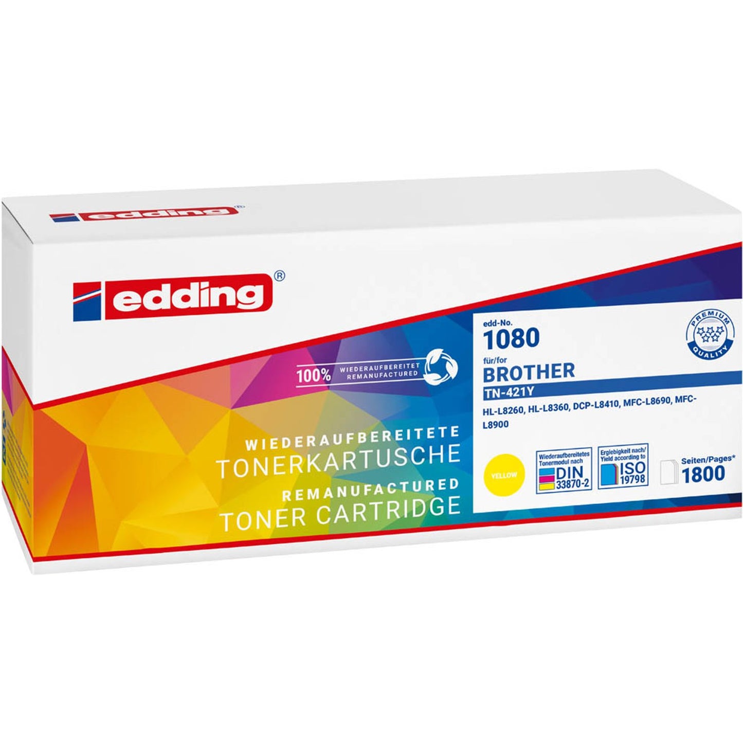 edding EDD-1080 gelb Toner kompatibel zu brother TN-421Y | 18-1080
