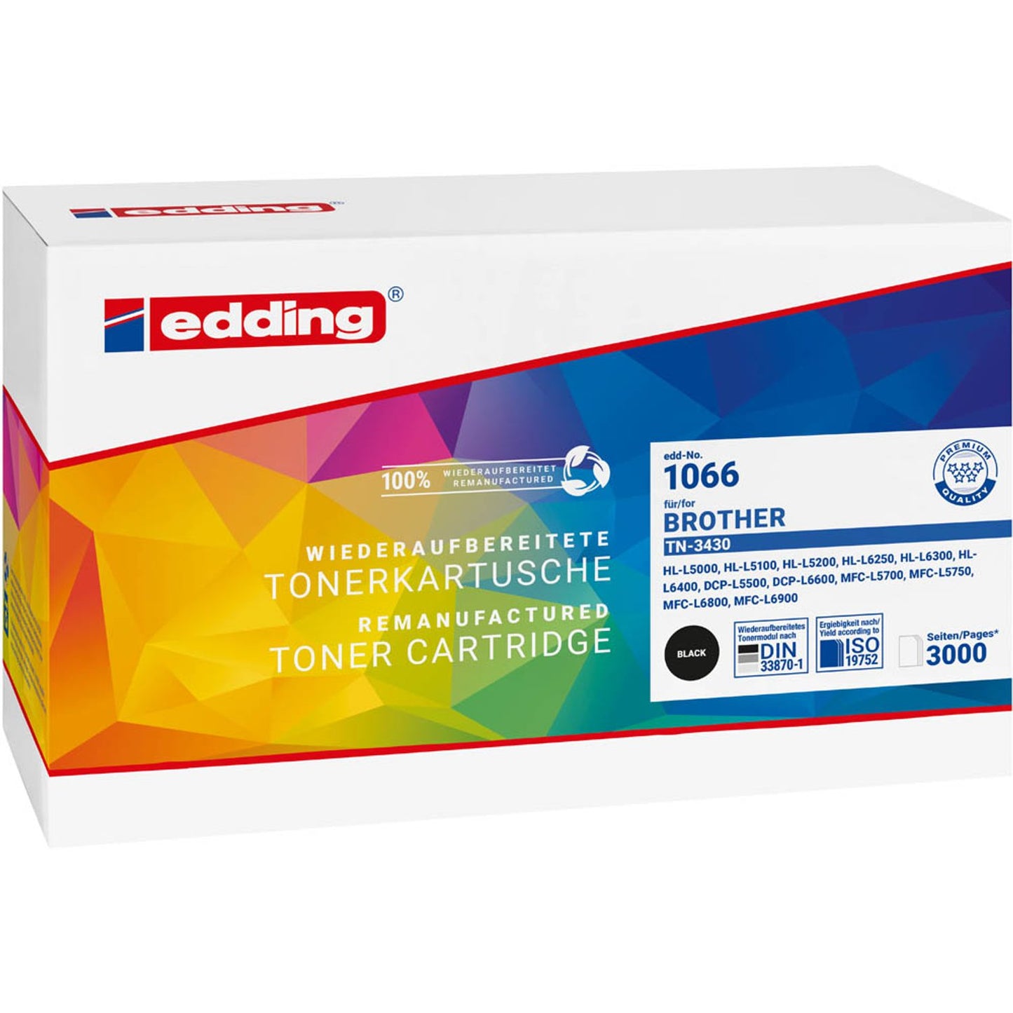 edding EDD-1066 schwarz Toner kompatibel zu brother TN-3430 | 18-1066