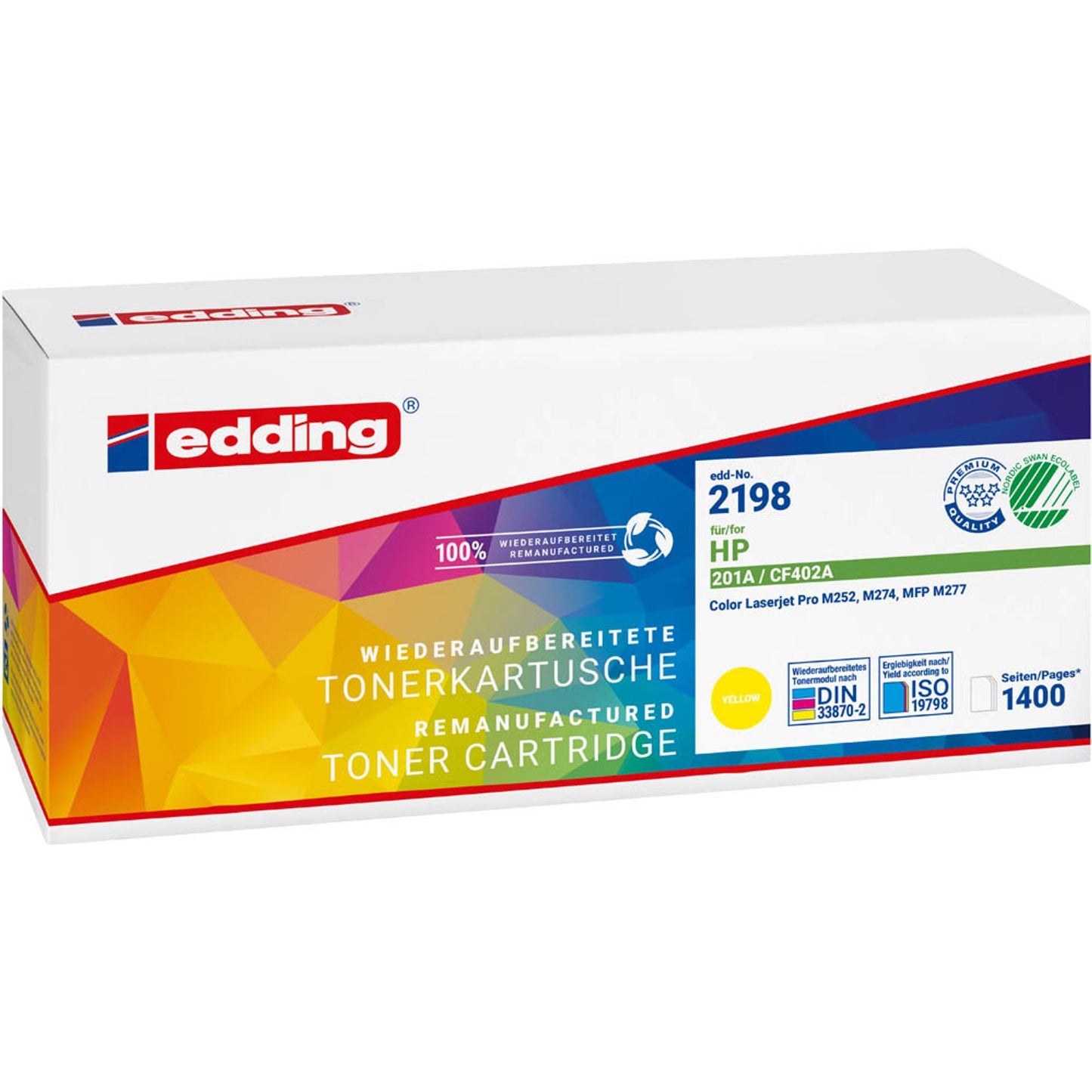 edding EDD-2198 gelb Toner kompatibel zu HP 201A (CF402A) | 18-2198
