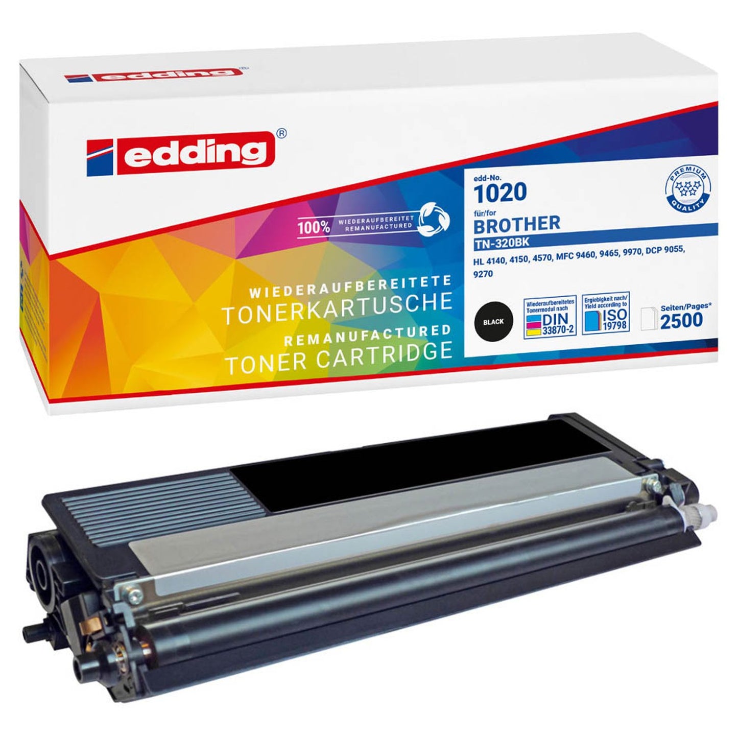 edding EDD-1020 schwarz Toner kompatibel zu brother TN-320BK | 18-1020