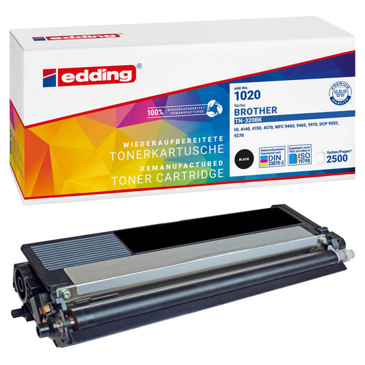 edding EDD-1020 schwarz Toner kompatibel zu brother TN-320BK | 18-1020
