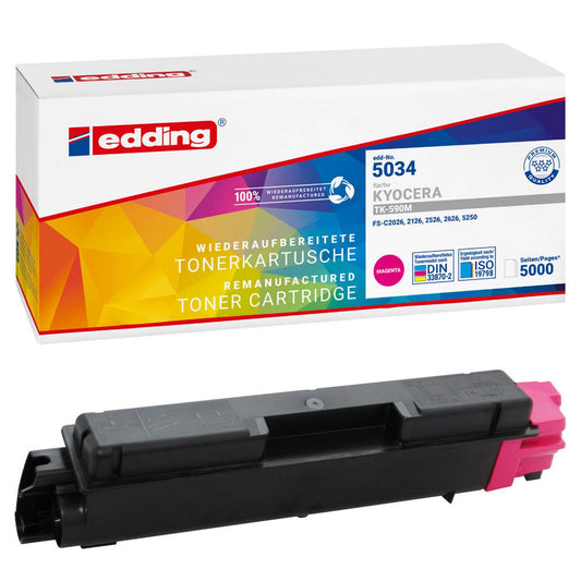 edding EDD-5034 magenta Toner kompatibel zu KYOCERA TK-590M | 18-5034