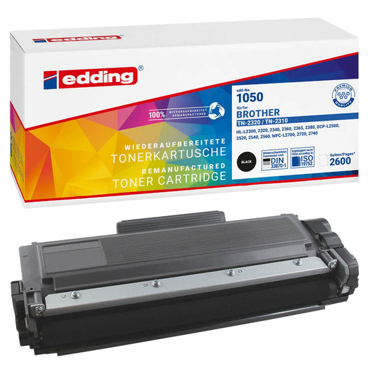 edding EDD-1050 schwarz Toner kompatibel zu brother TN-2320/2310 | 18-1050