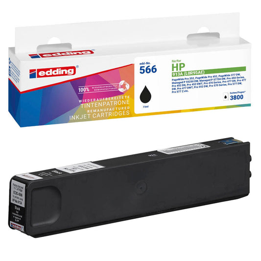edding EDD-566 schwarz Druckerpatrone kompatibel zu HP 913A (L0R95AE) | 18-566